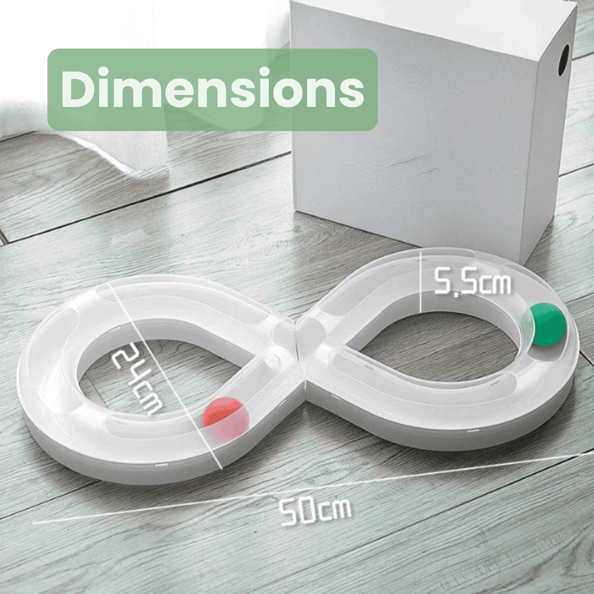 Figure-8 Interactive Cat Track with Rolling Ball – ChasePlus™