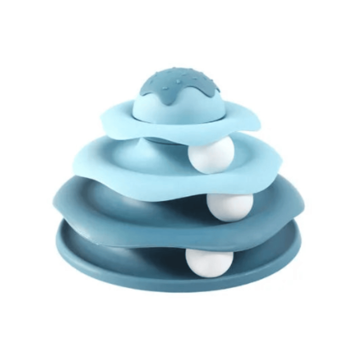 Interactive Rotating Cat Tower with Balls – BounceMate™