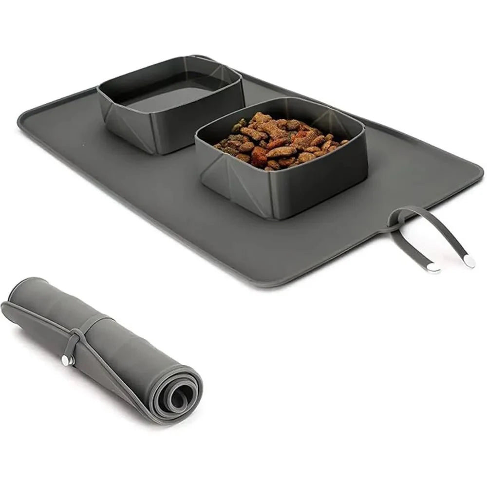 Foldable 2-in-1 Pet Food & Water Bowl – DinePlus™