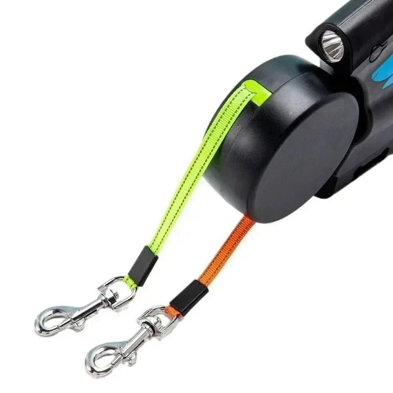 3-in-1 Dual Dog Leash with Flashlight – RouteLink™