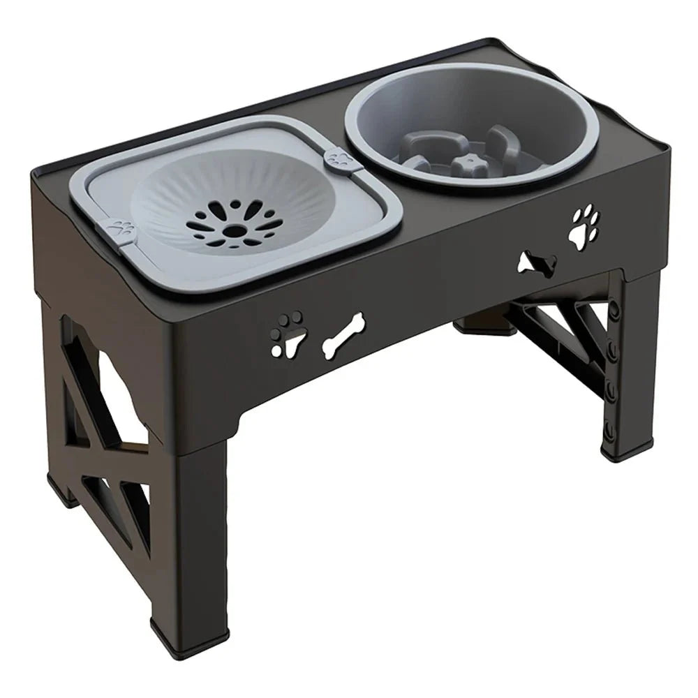 Adjustable Raised Slow Feeder Bowl – MealEssentials™