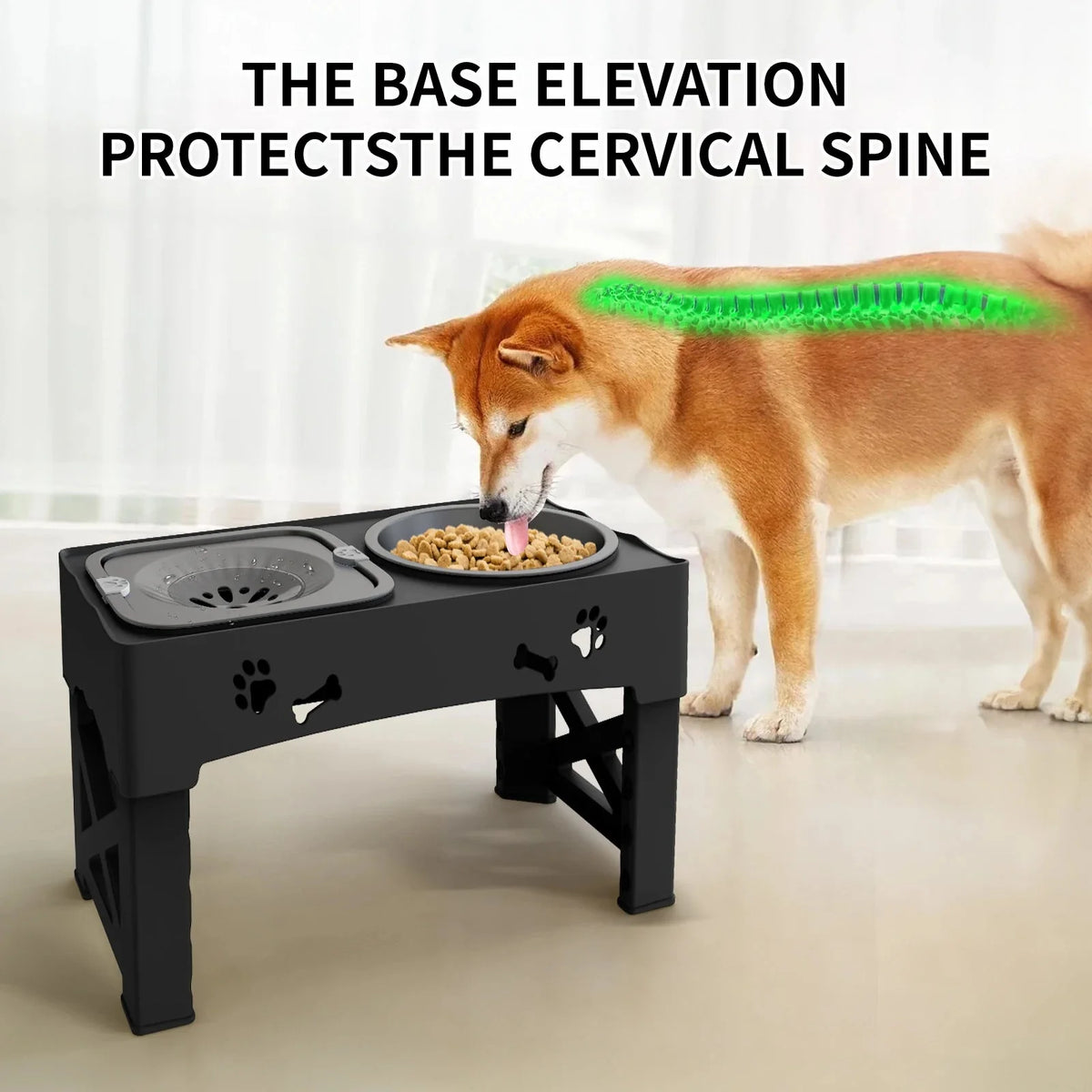 Adjustable Raised Slow Feeder Bowl – MealEssentials™
