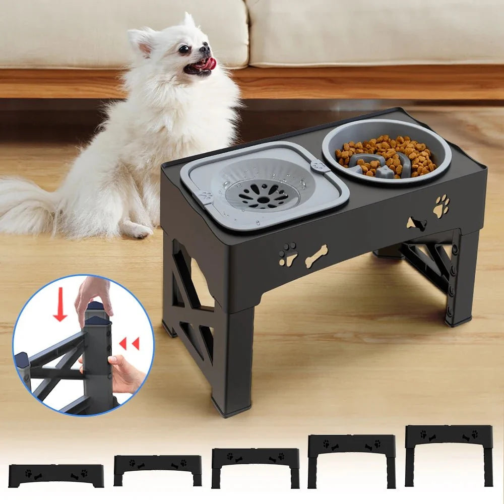 Adjustable Raised Slow Feeder Bowl – MealEssentials™