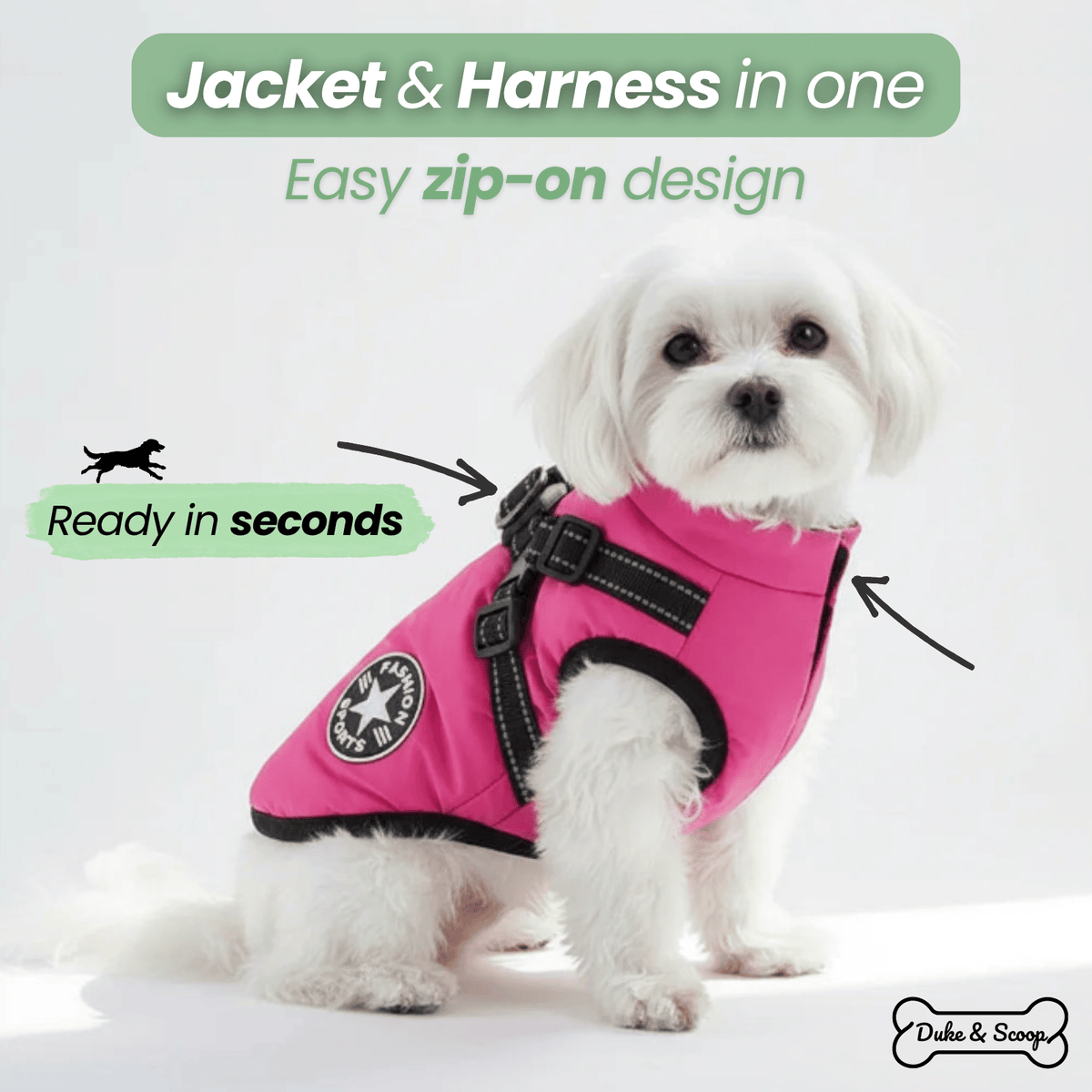 Waterproof Dog Coat with Integrated Harness – ShieldAdventure™