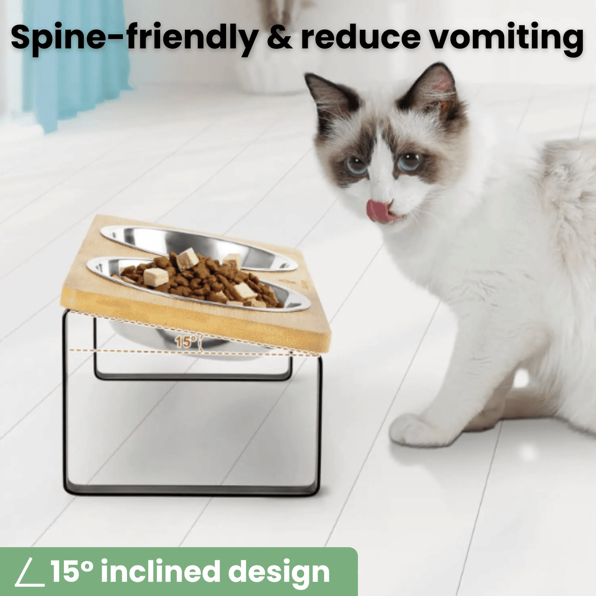 Tailented NourishSphere™ – Raised Pet Food Bowl for Cats