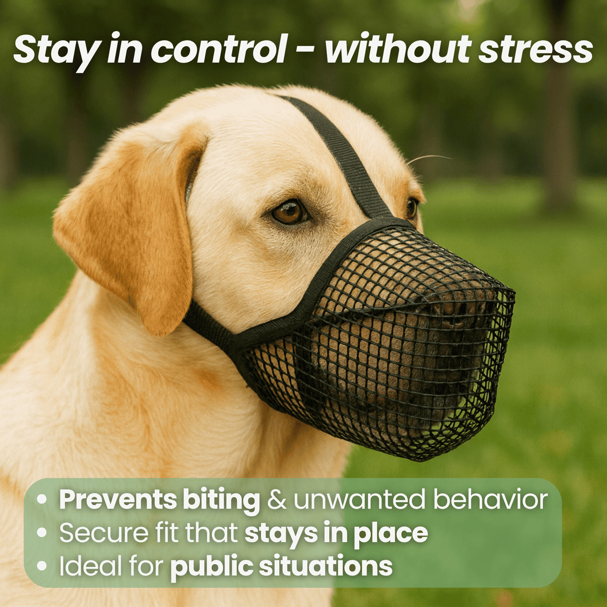 Soft Mesh Dog Muzzle – HoldFlow™