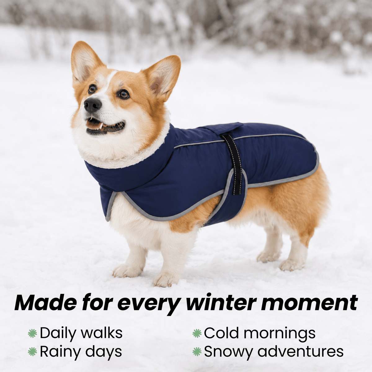 Warm Reflective Dog Winter Coat – FrostView™