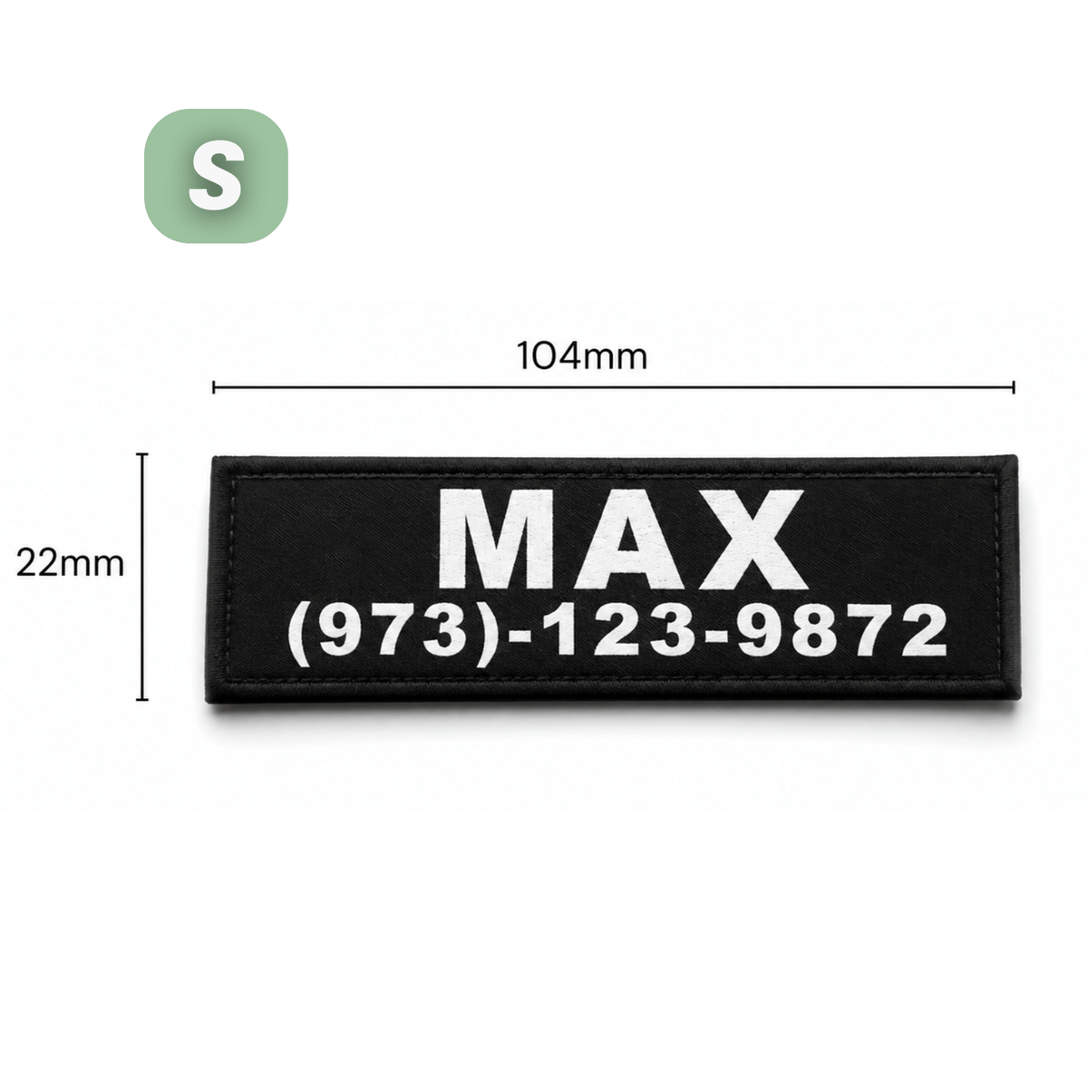 Custom Hook-and-Loop Dog Harness Name Patch – LeadEssentials™