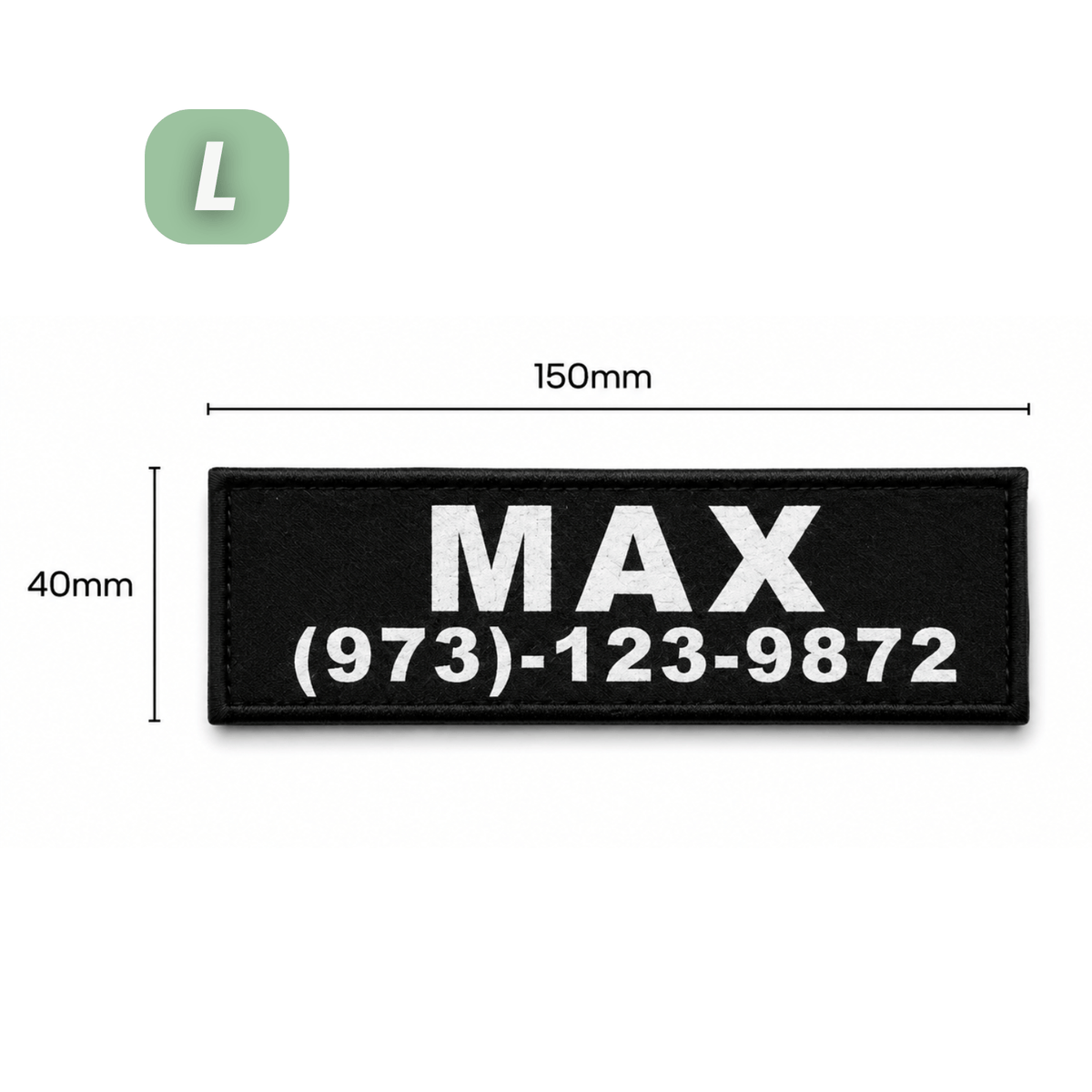 Custom Hook-and-Loop Dog Harness Name Patch – LeadEssentials™