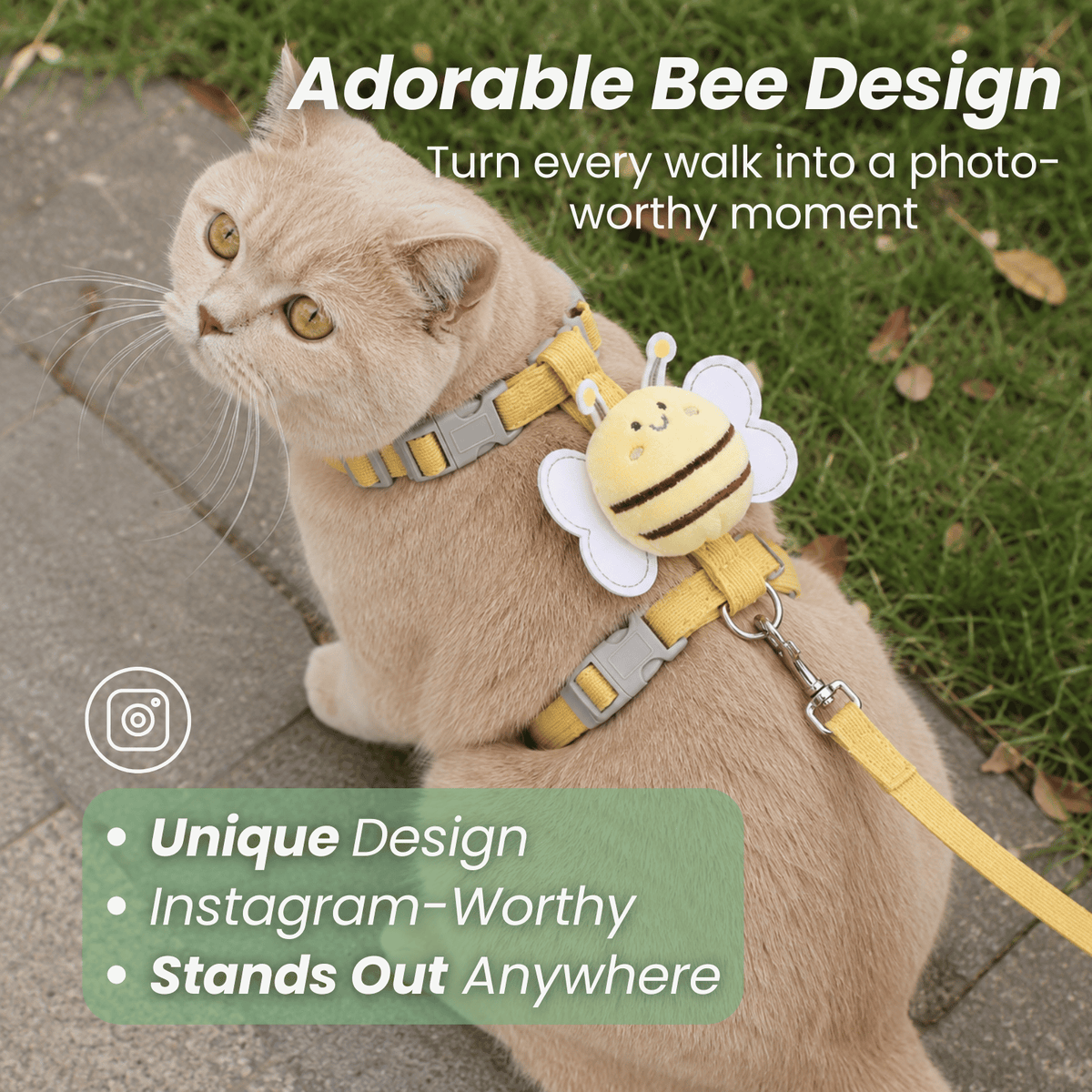 Adjustable Pet Harness & Leash Set – WalkStyle™