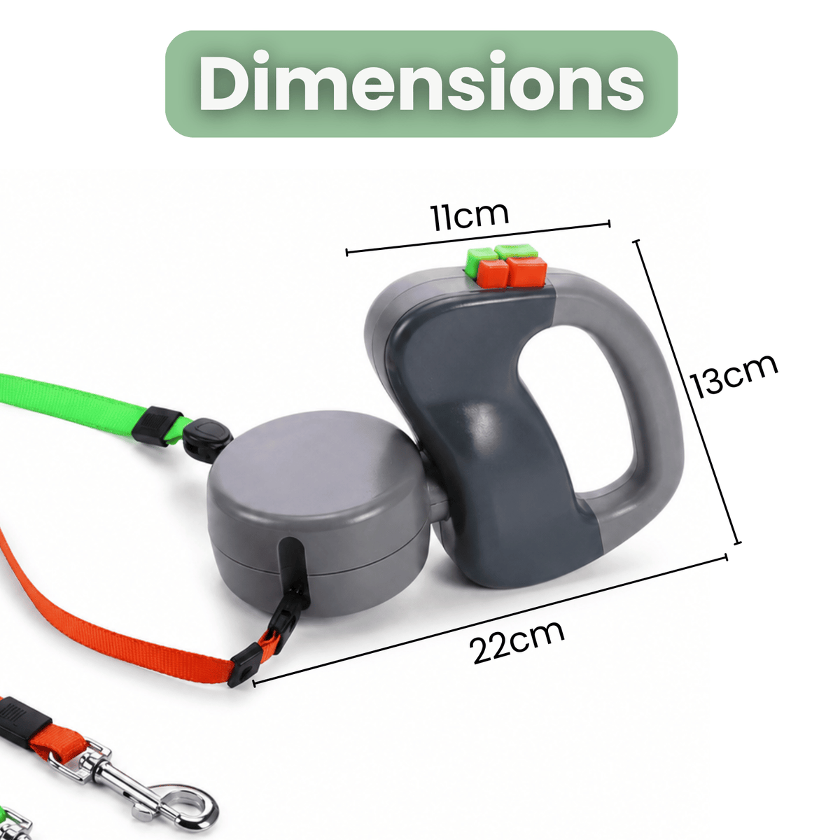 Double Retractable Dog Leash – StridePure™