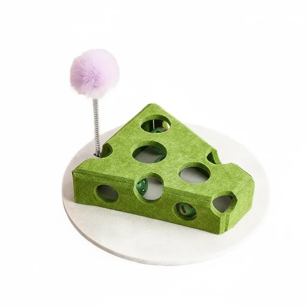 Interactive Cat Puzzle Toy – CheeseChase™ – BounceLiving™