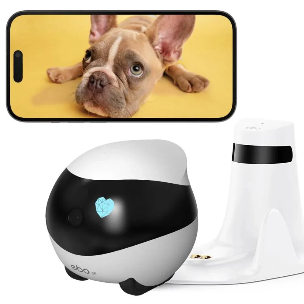 Tailented ScoutPort™ – Mobile Pet Camera Robot with 360° Viewing with 1080P HD Video with Night Vision for Home Pet Monitoring