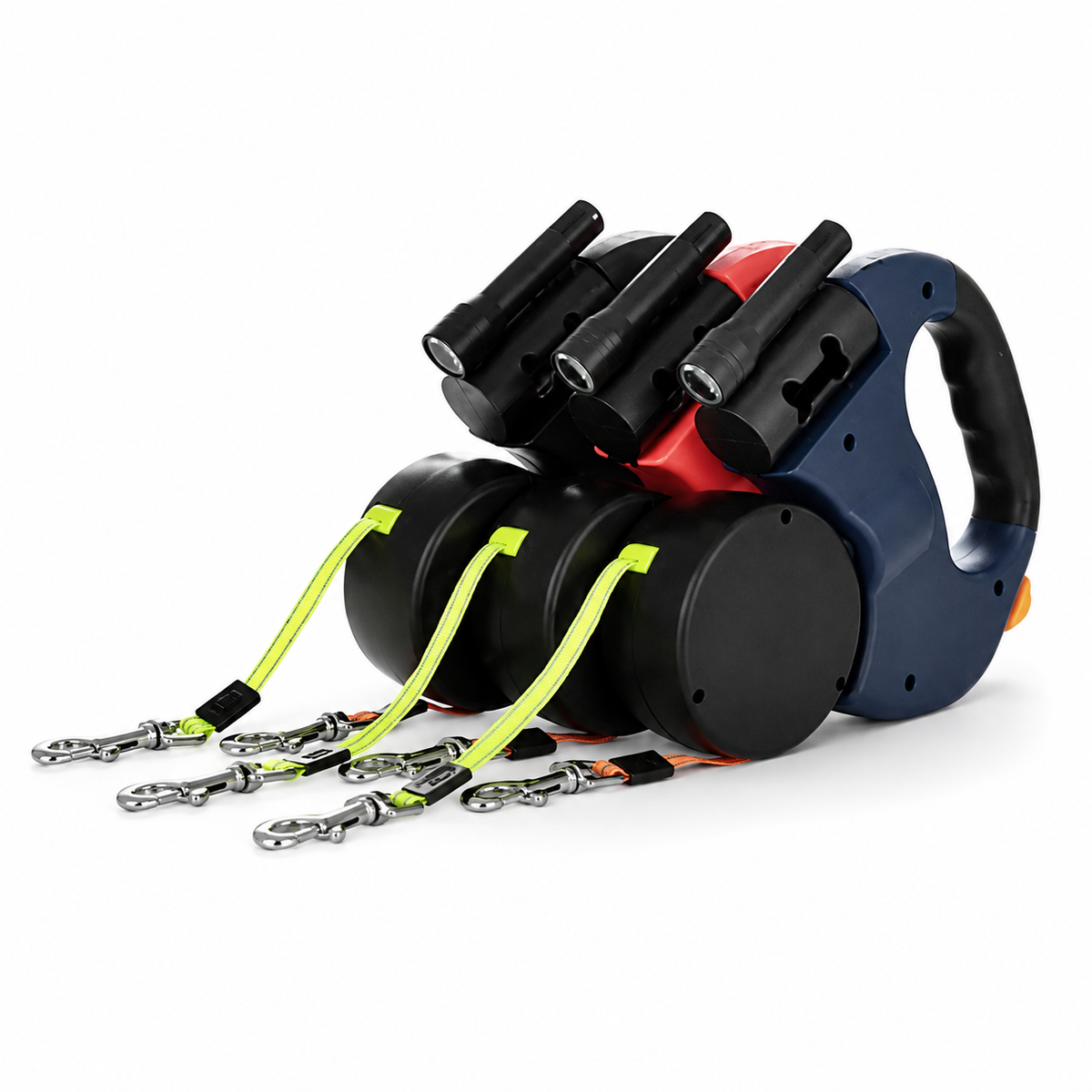 Retractable Double Dog Leash with LED – WalkFresh™