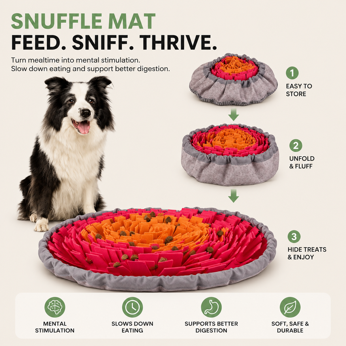 Washable Felt Snuffle Mat for Dogs – MealPure™