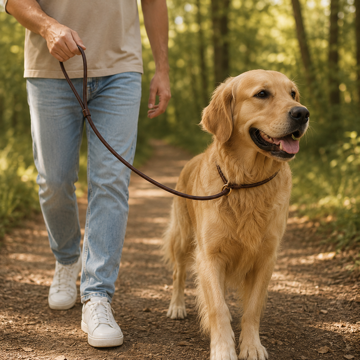 Soft Leather Slip Lead for Dogs – LeadElite™