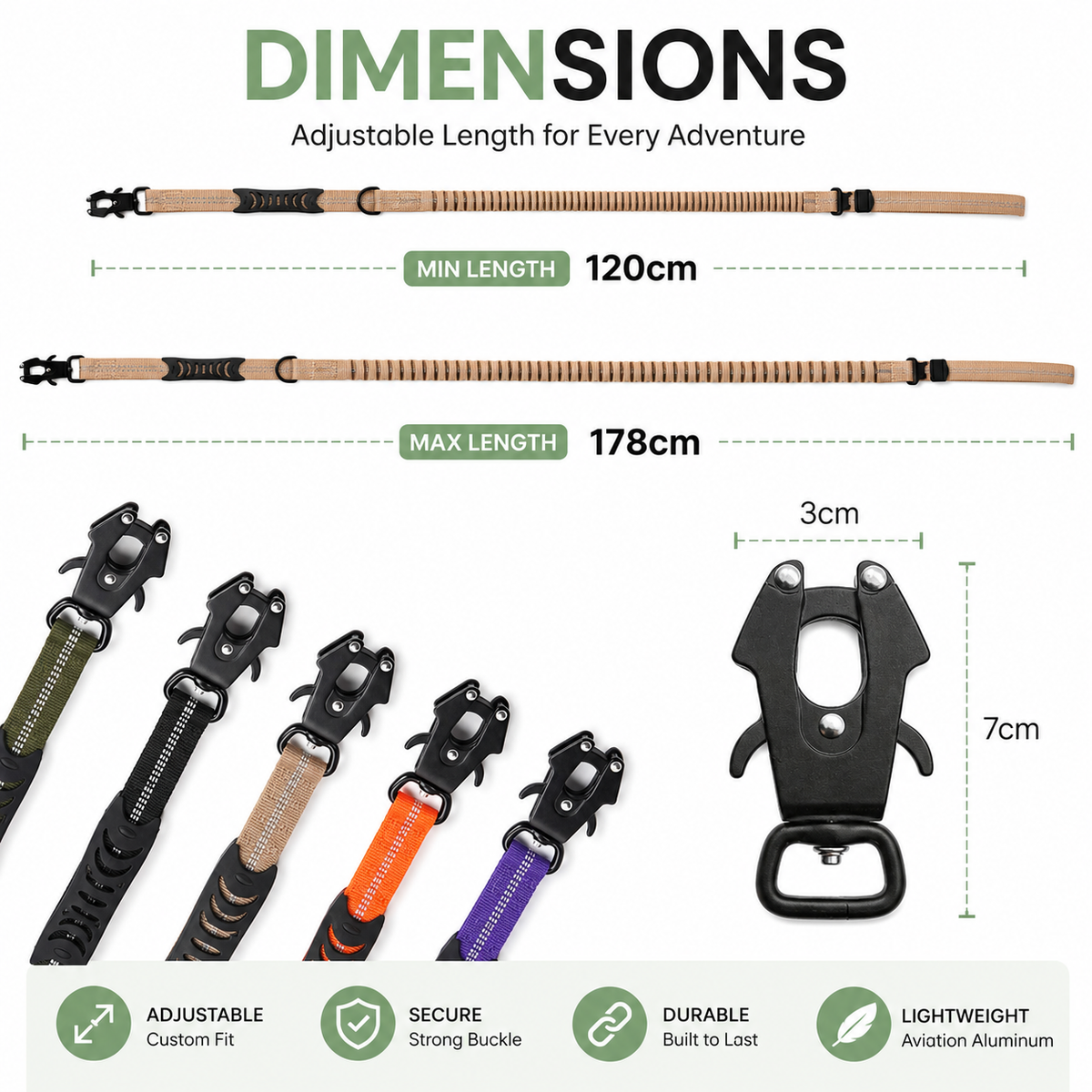 Reflective Bungee Dog Leash with Car Seat Belt Clip – CarPaws™