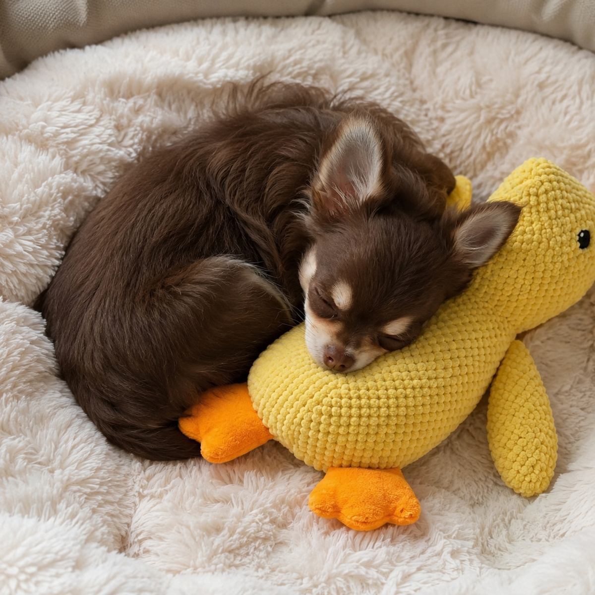 Plush Squeaky Duck Toy for Dogs – PurrBalance™