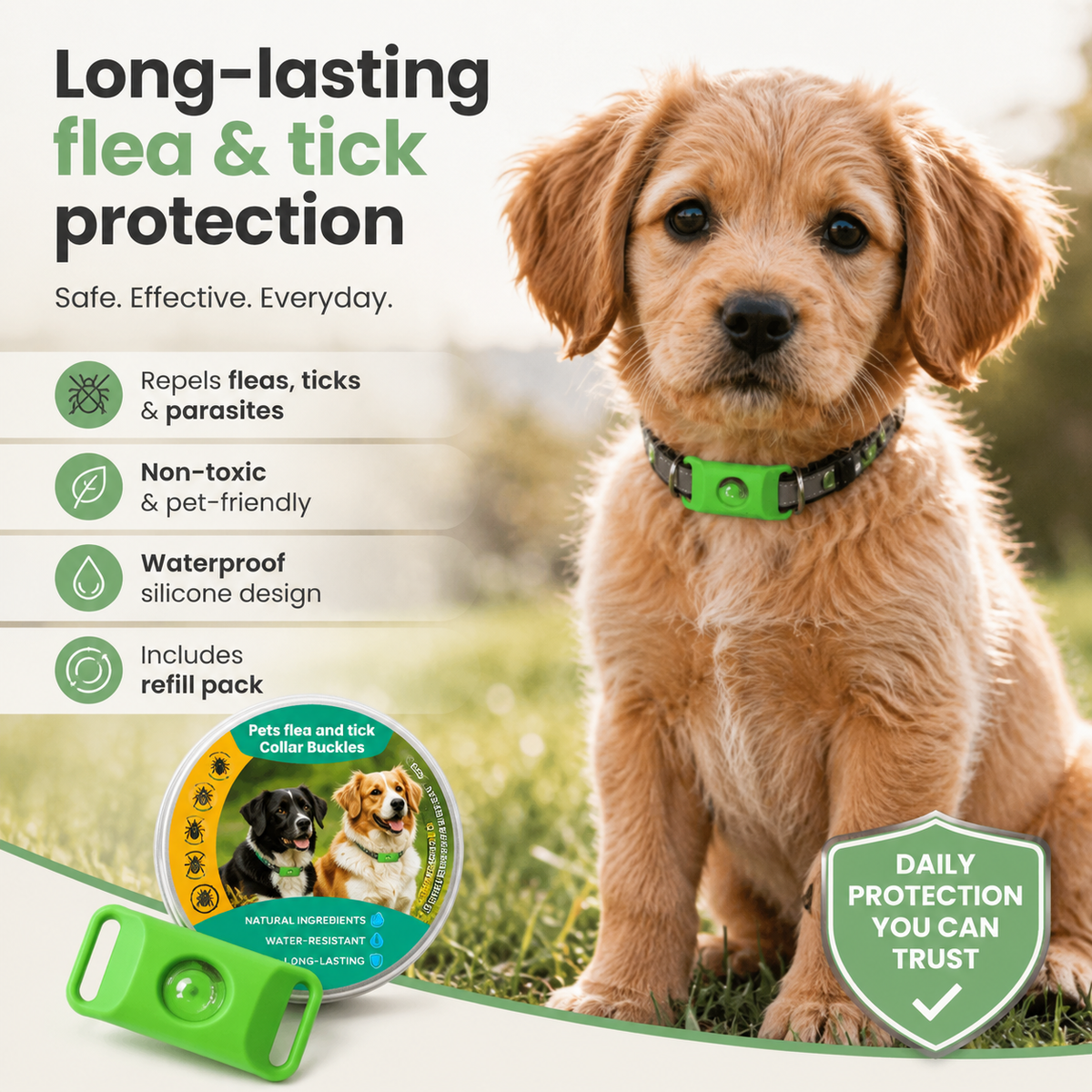Flea & Tick Protection Clip for Dogs & Cats – EaseWorks™