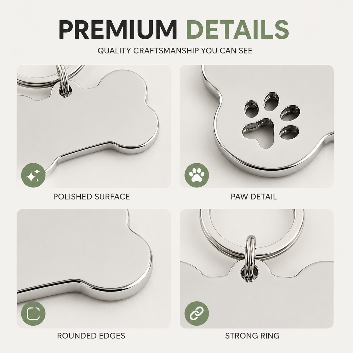 Personalised Stainless Steel Pet ID Tag for Dogs – GuardFresh™