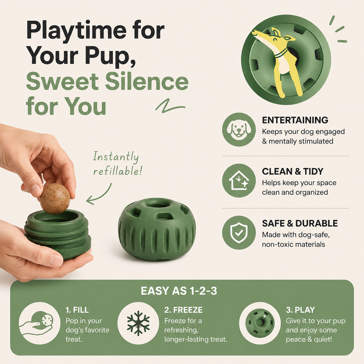 Reusable Frozen Treat Toy for Dogs – FrostTreat™