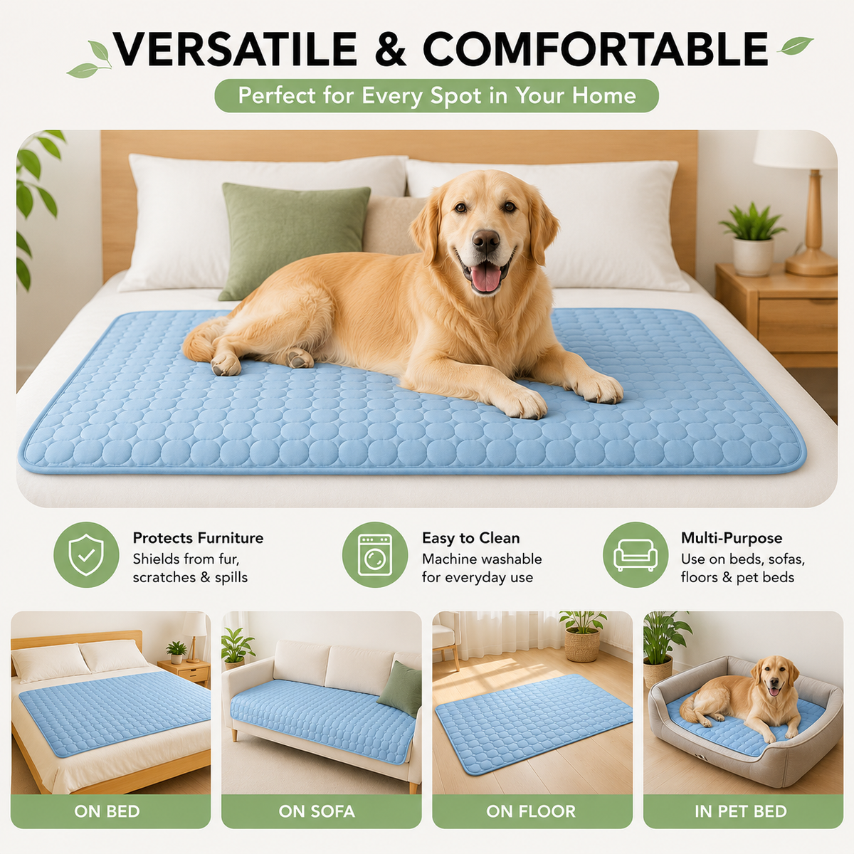 Breathable Cooling Washable Summer Pet Mat for Dogs & Cats – CoolRest™