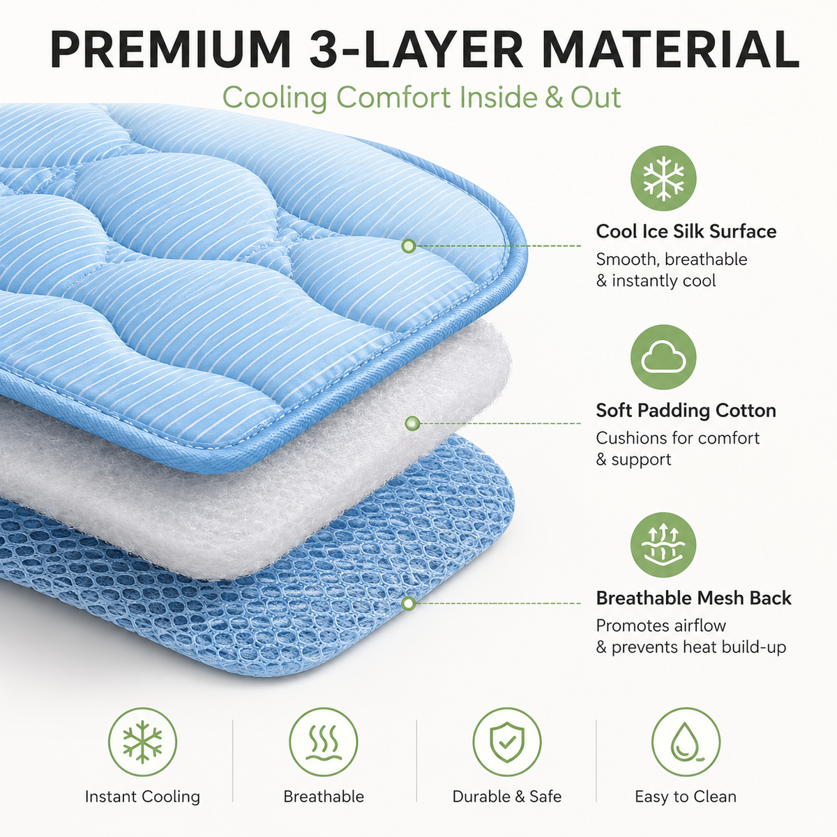 Breathable Cooling Washable Summer Pet Mat for Dogs & Cats – CoolRest™