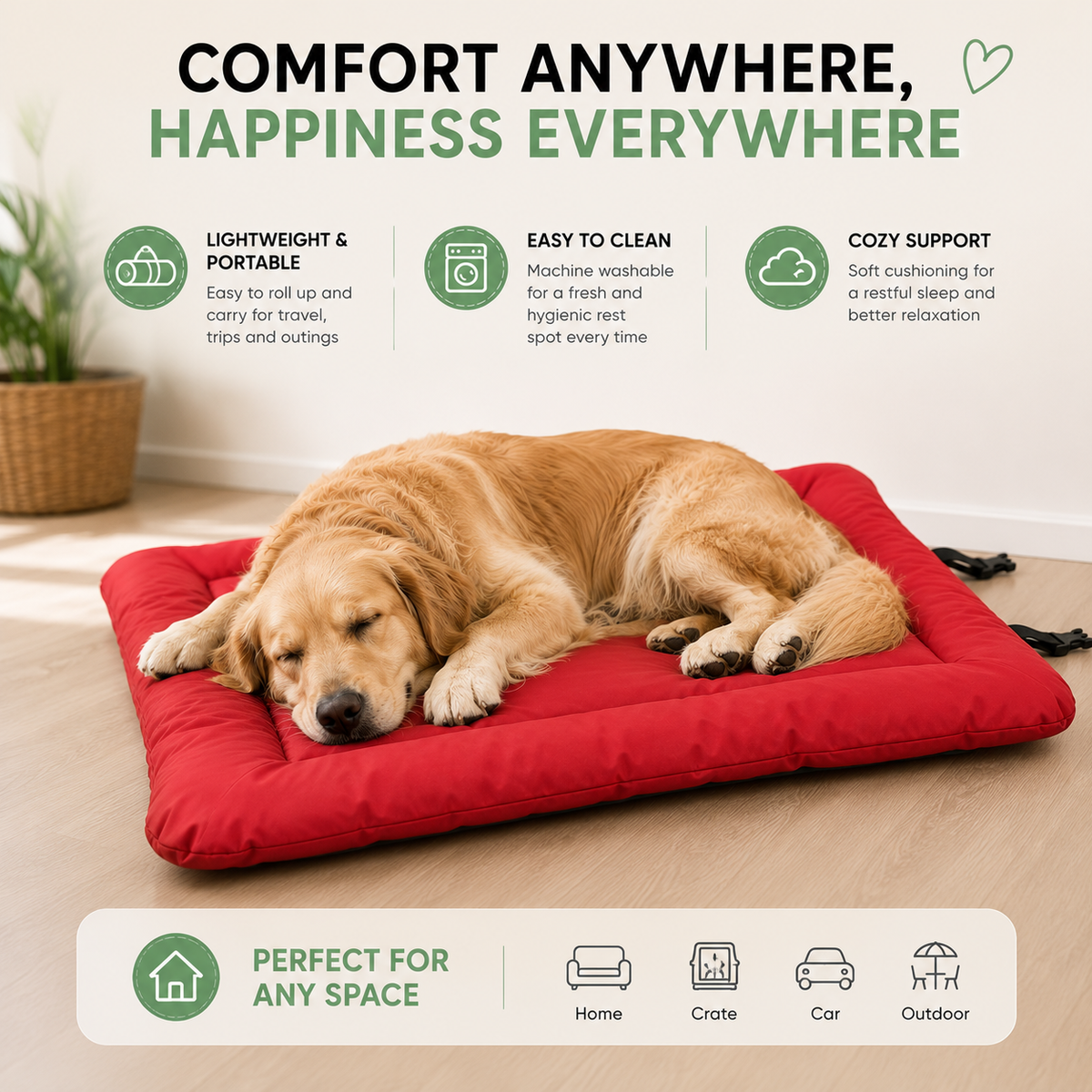 Waterproof Non-Slip Pet Cushion Bed – ComfortWise™