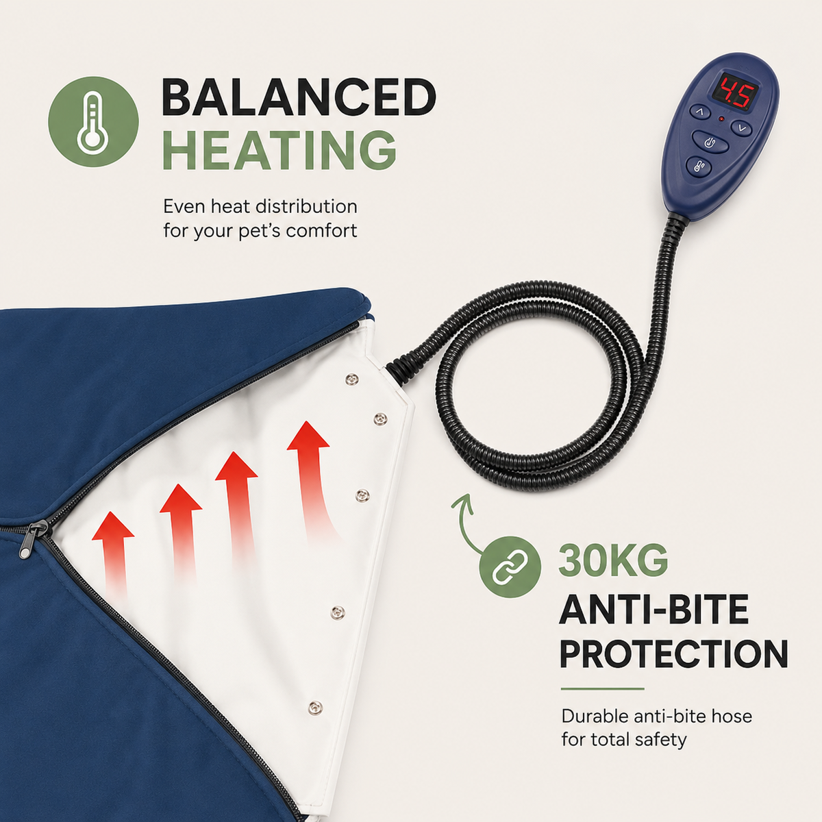Tailented PureMate™ – Self-Heating Waterproof Pet Comfort Mat for Pets