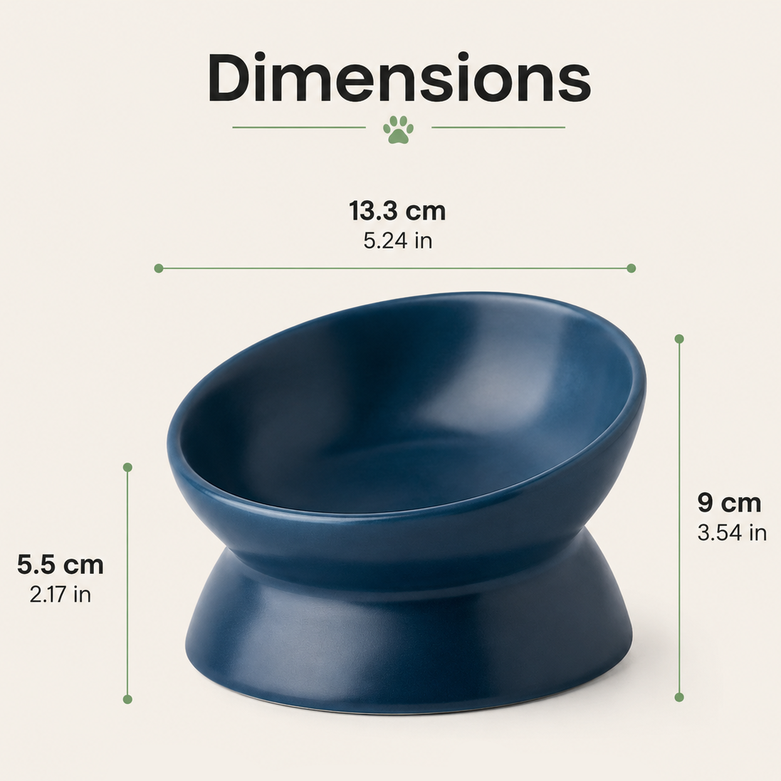 Raised Ceramic Pet Food Bowl – PawActive™