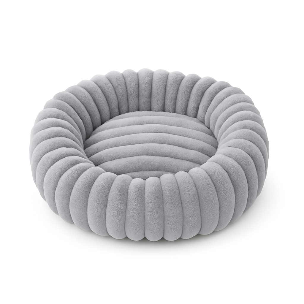 Round Donut Dog Bed – Washable Plush – CloudLink™