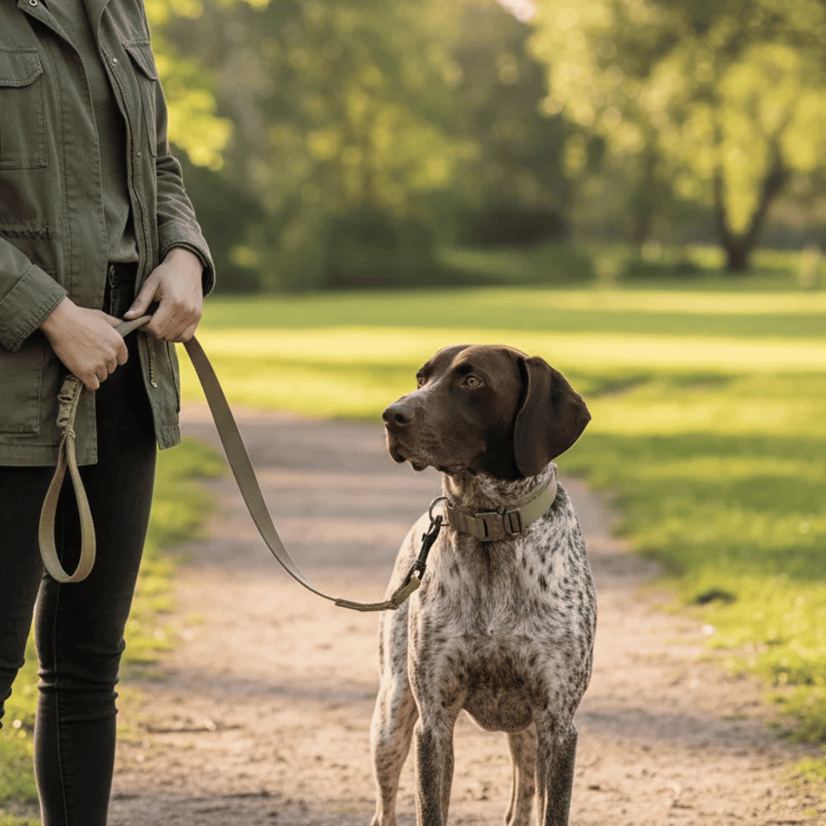 Shock-Absorbing Dog Collar & Leash Set – WalkPlus™