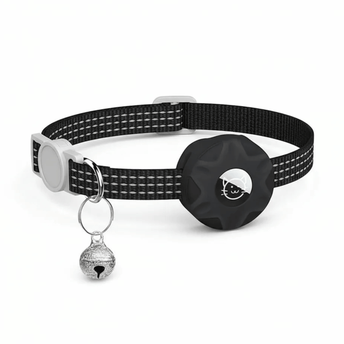 Reflective Cat Collar with AirTag Holder – SignalBalance™
