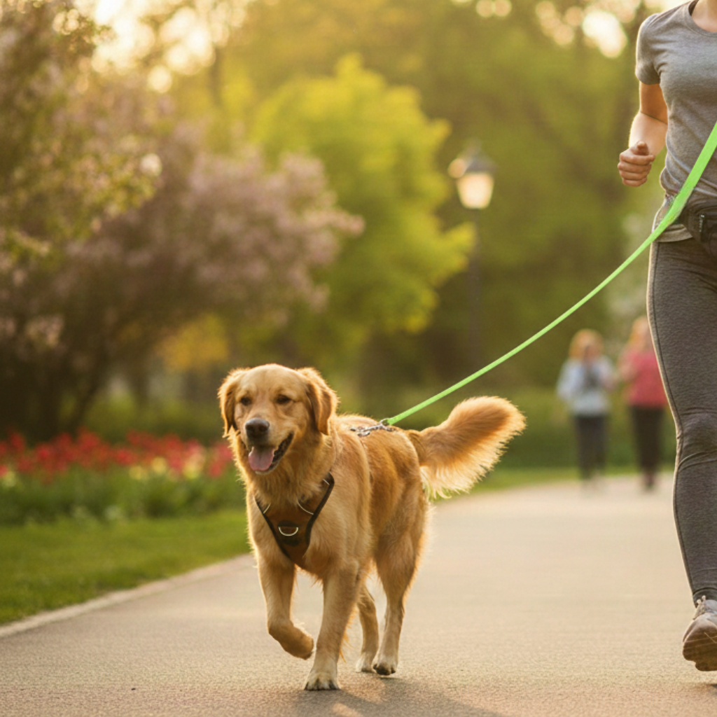 Hands-Free Reflective Dog Leash – LeadSense™