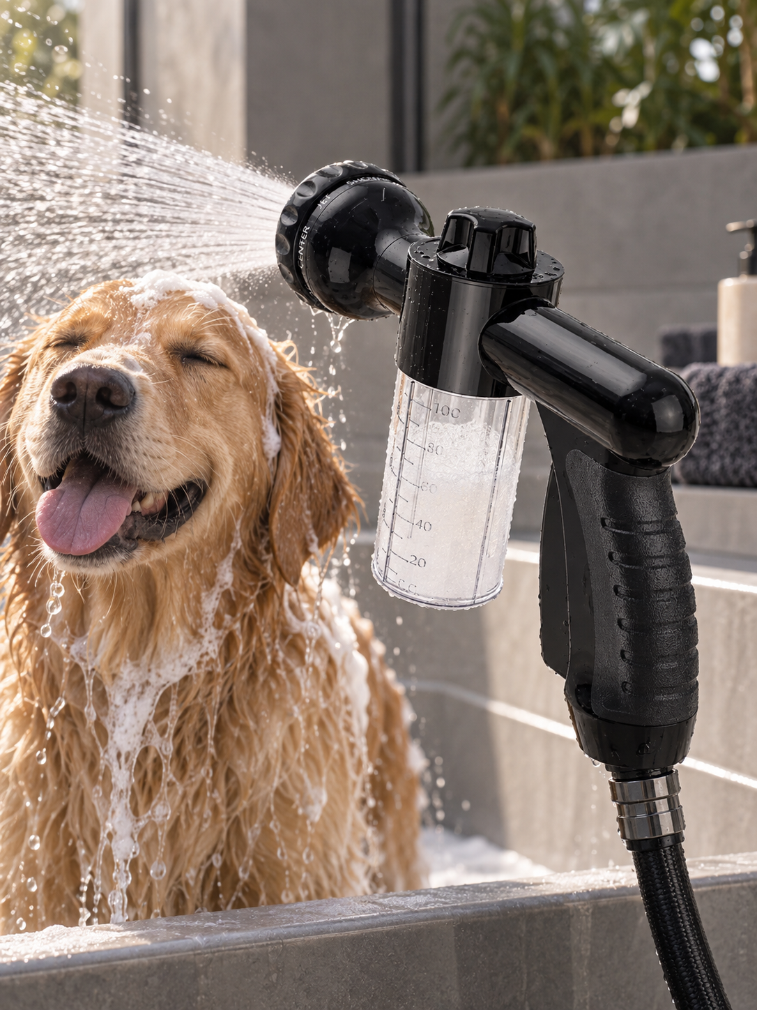 8-in-1 Dog Bath Sprayer & Grooming Tool – HydroHound™