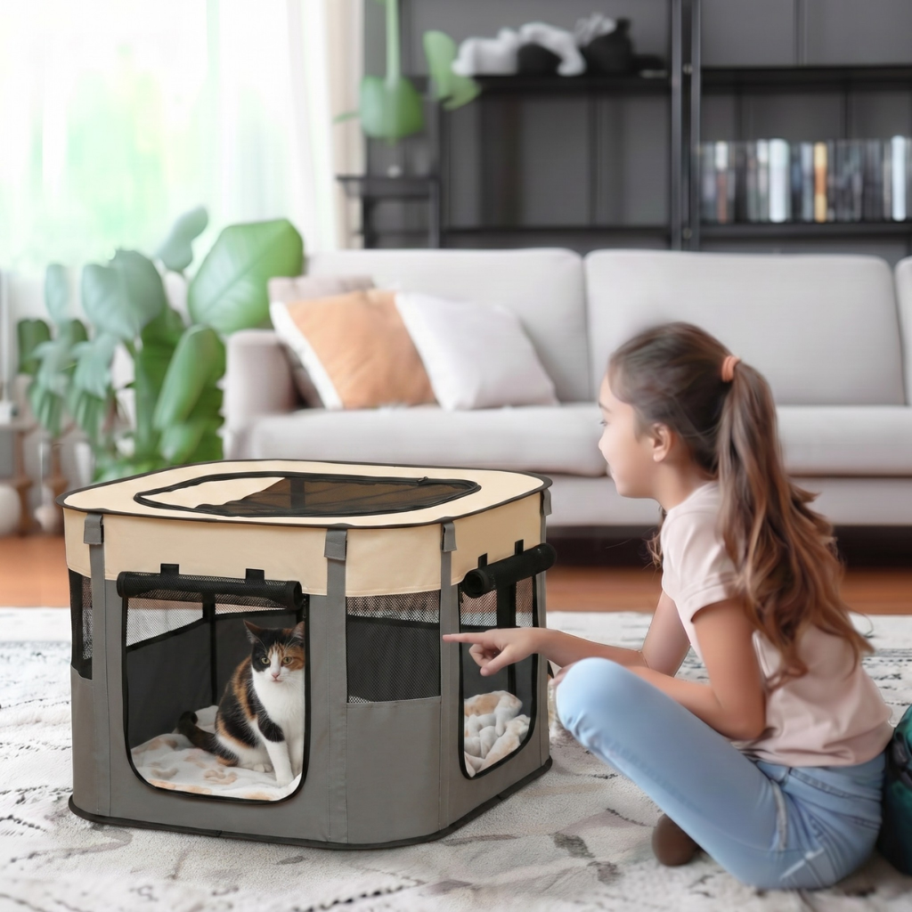 Foldable Pet Playpen for Dogs & Cats – CozyCare™