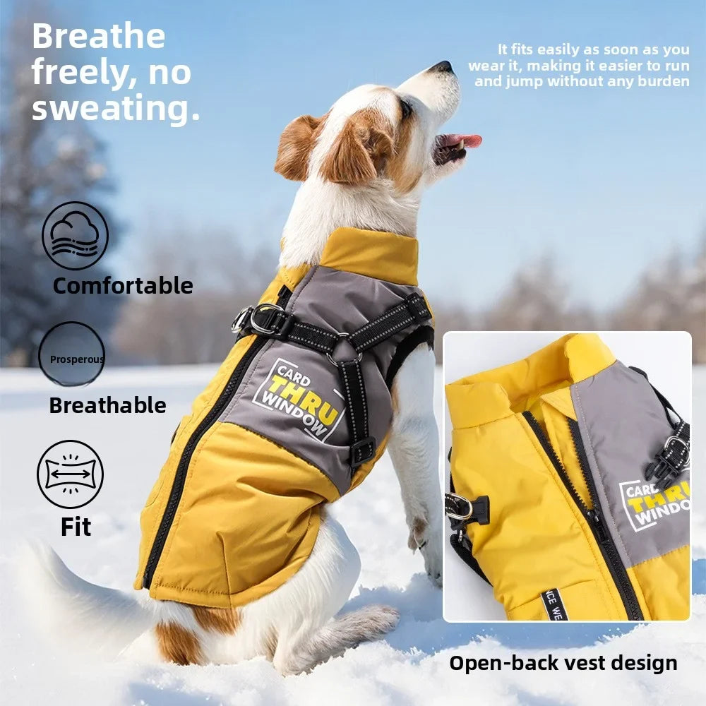 Warm Reflective Waterproof Dog Coat – RainPlus™