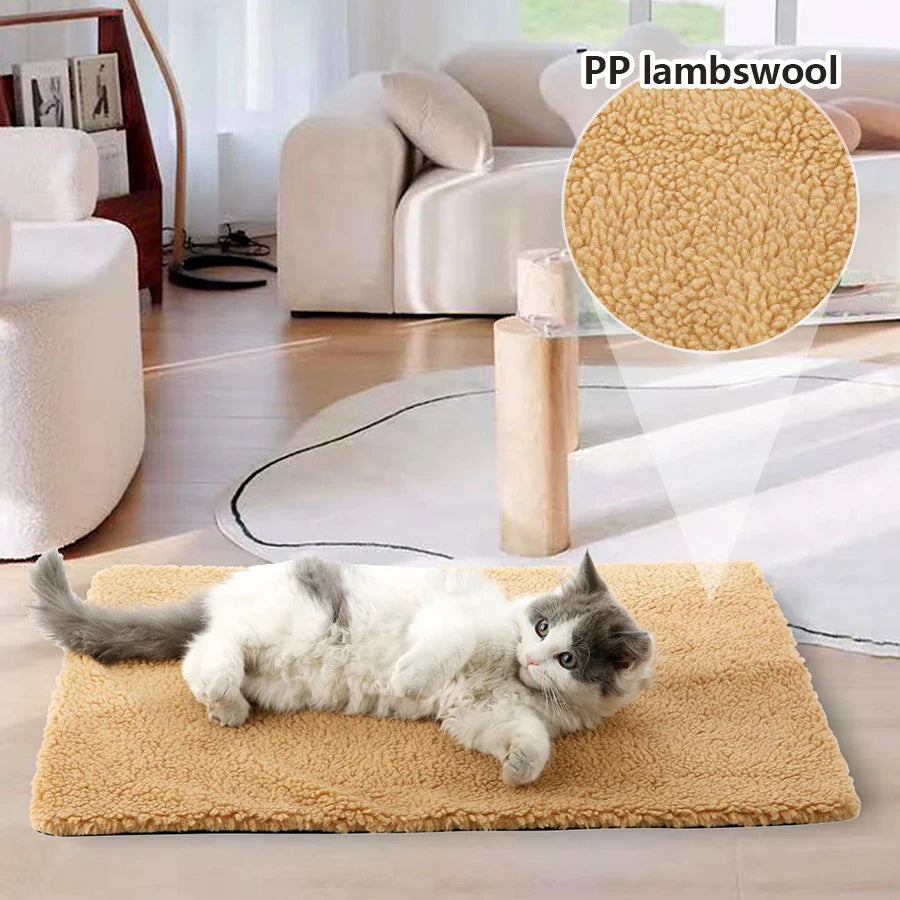 Soft Plush Self-Heating Pet Comfort Mat for Dogs & Cats – CozySelect™