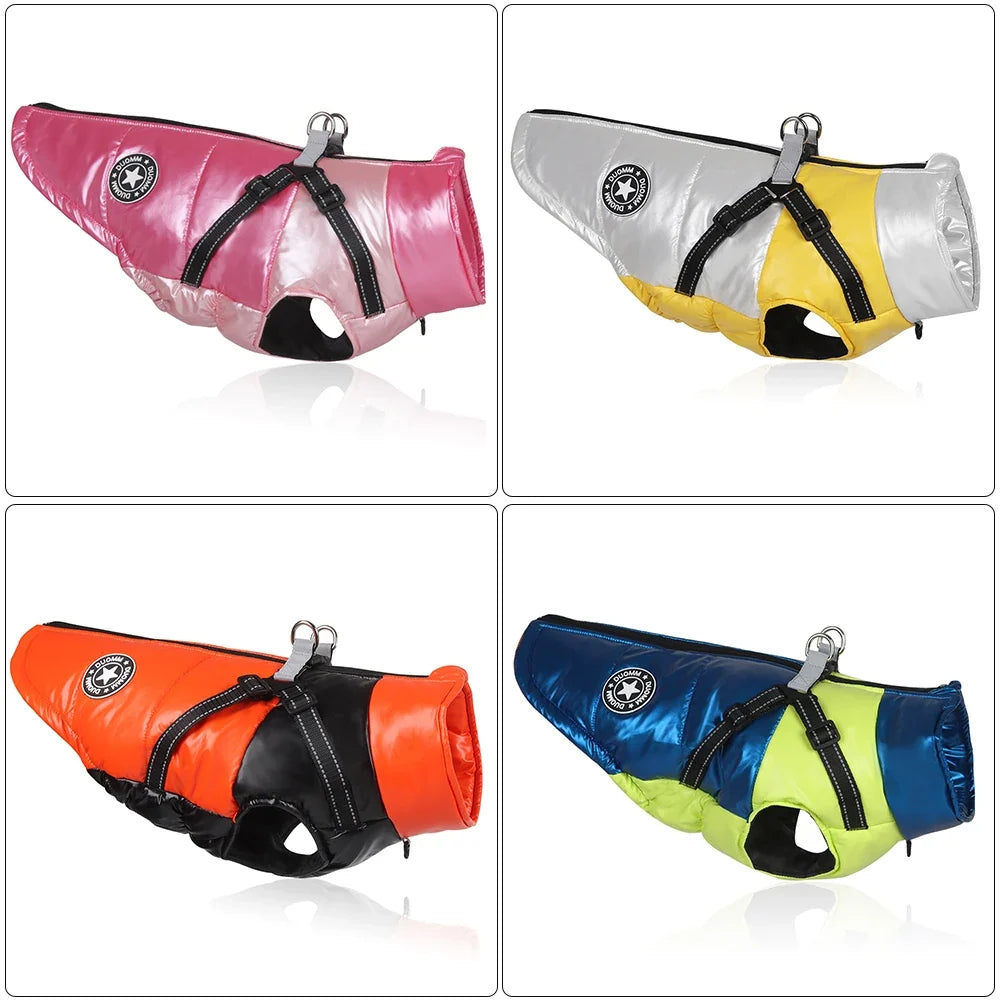 Warm Dog Coat with Integrated Harness – PawMate™