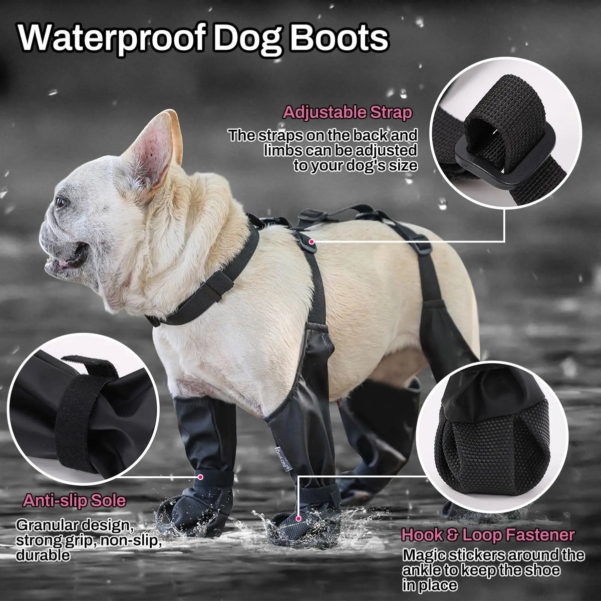 Waterproof Protective Dog Boots – WrapSafe™