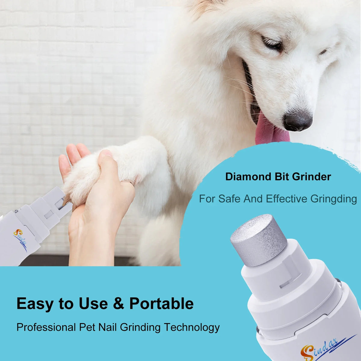 Rechargeable Electric Pet Nail Grinder – PawWave™