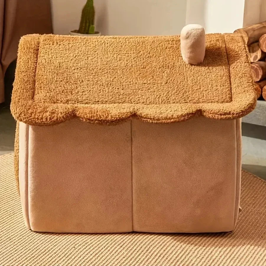 Foldable Plush Cat House – EverydayPro™
