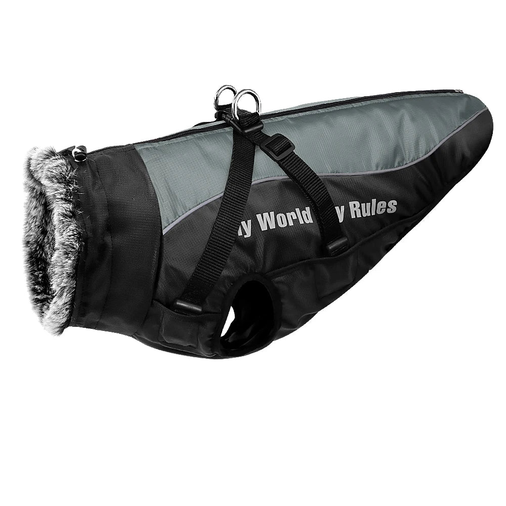 Warm Waterproof Dog Coat with Harness – WeatherLink™