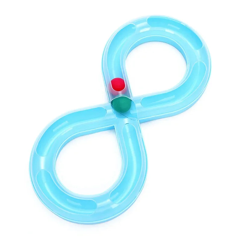 Figure-8 Interactive Cat Track with Rolling Ball – ChasePlus™