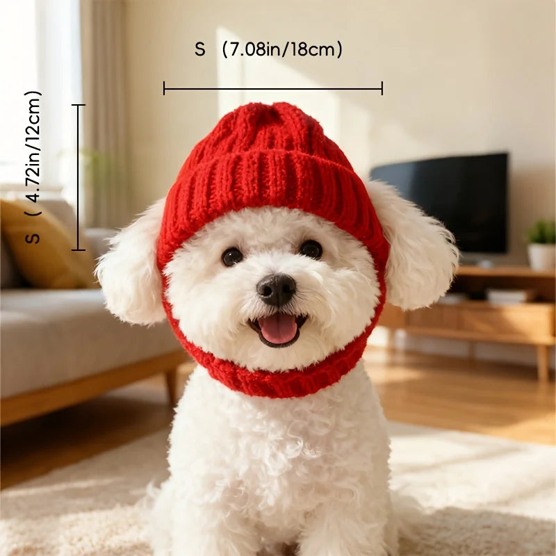 Warm Knitted Dog Hat – PawSmart™