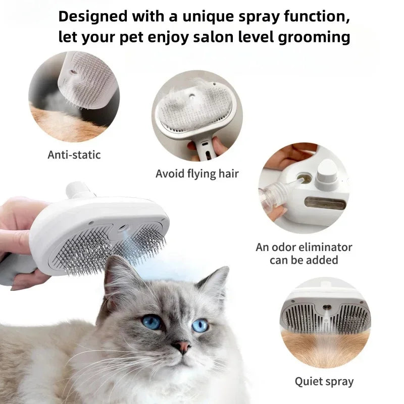 Electric Steam Pet Grooming Comb – SmoothCare™