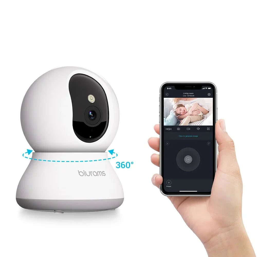Tailented ViewMate™ – Pet Camera with 360° Viewing for Home Pet Monitoring