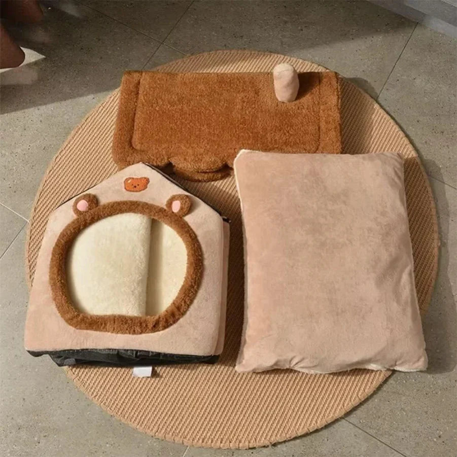 Foldable Plush Cat House – EverydayPro™