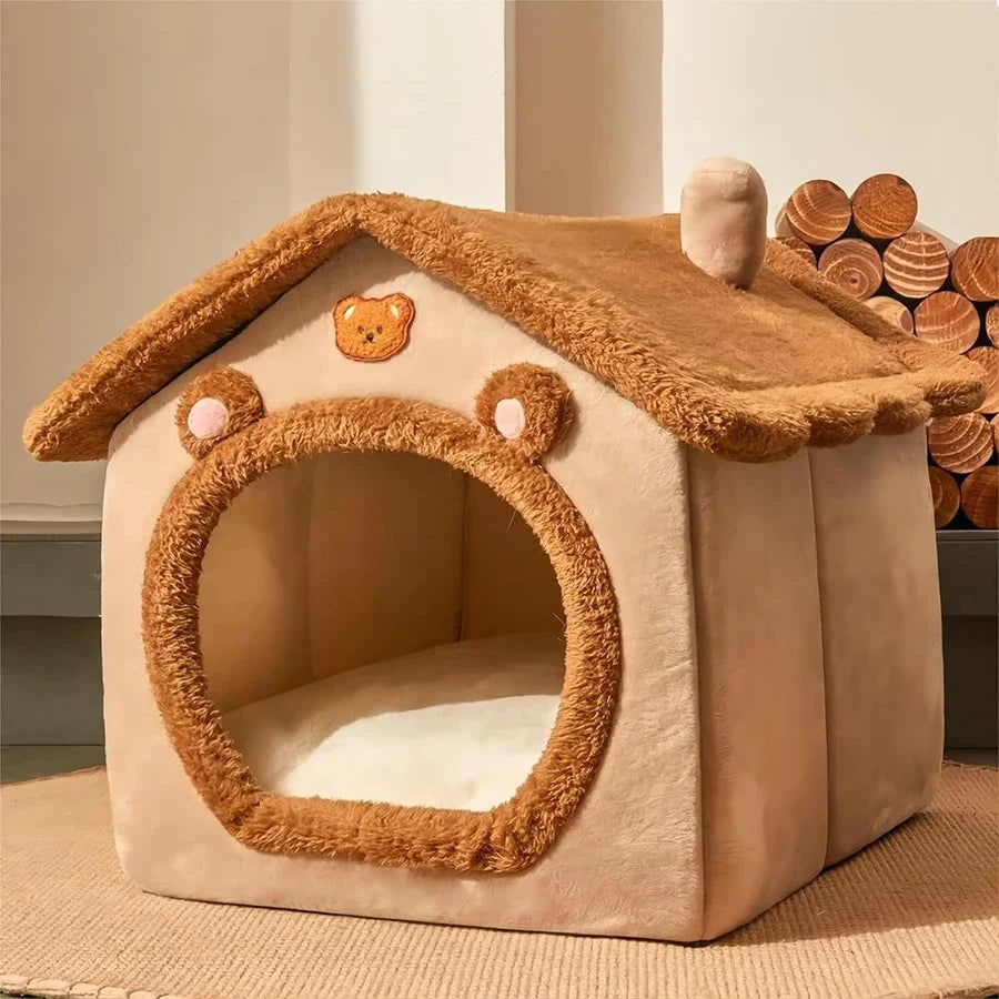 Foldable Plush Cat House – EverydayPro™