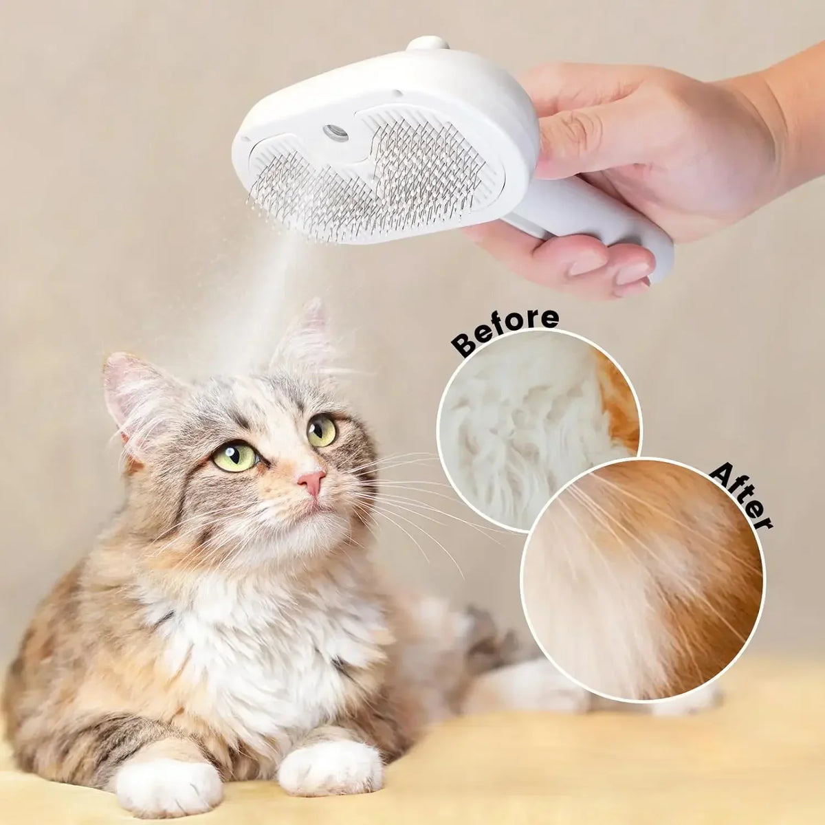 Electric Steam Pet Grooming Comb – SmoothCare™